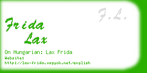 frida lax business card